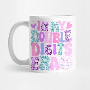 In My Double Digits Era Retro 10 Year Old 10th Birthday Girl T-Shirt Mug